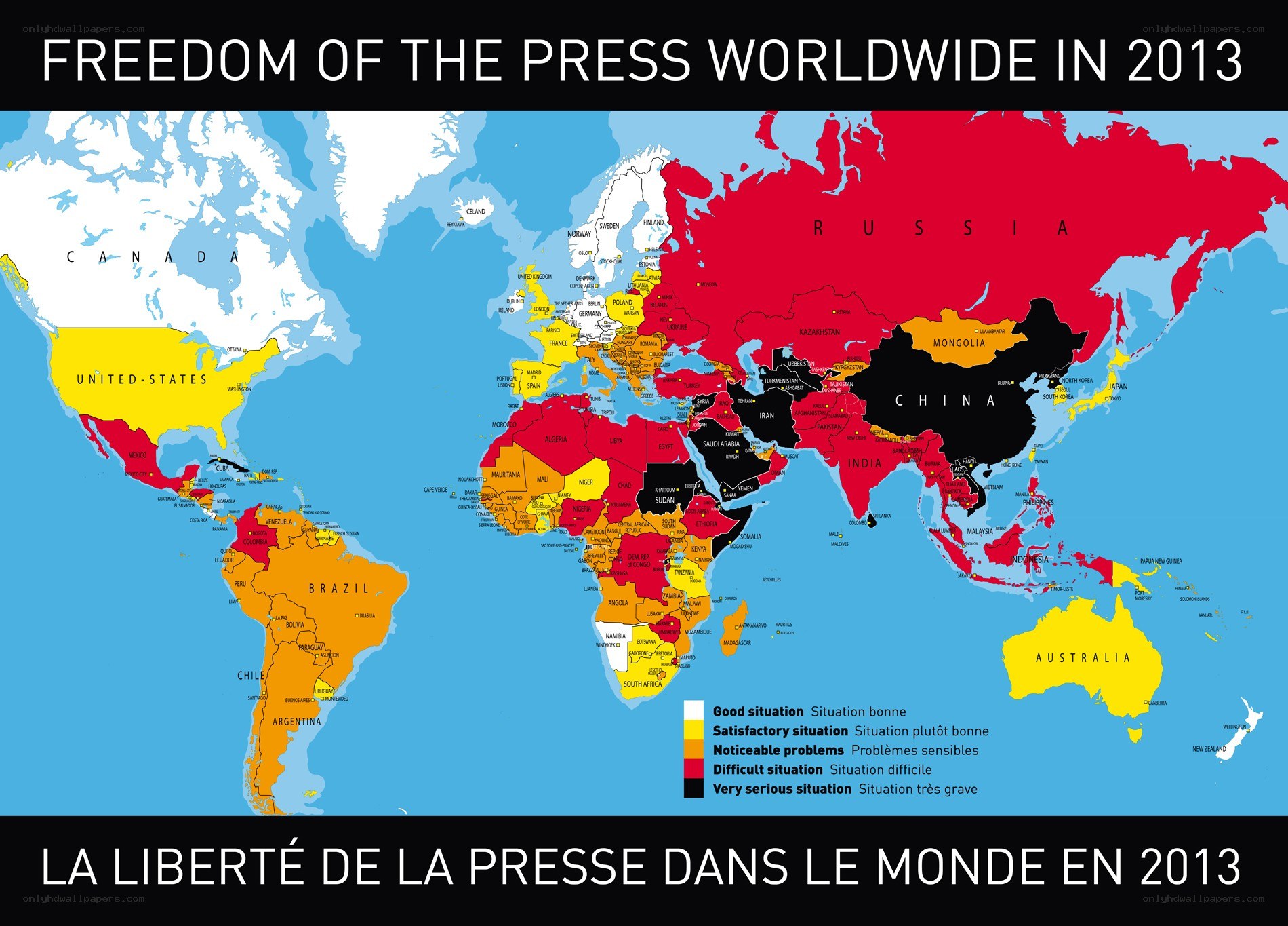 Press Freedom Worldwide 2013