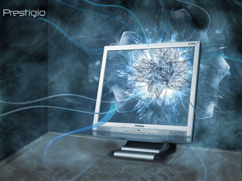 Prestigio monitor with shattered screen