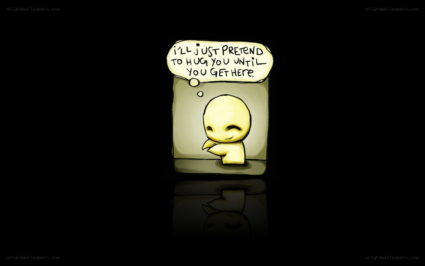 Pretend hug thought