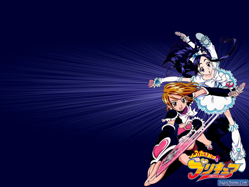 Pretty Cure characters in action