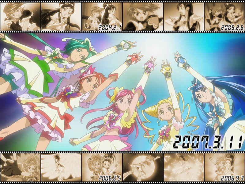 Pretty Cure characters in action