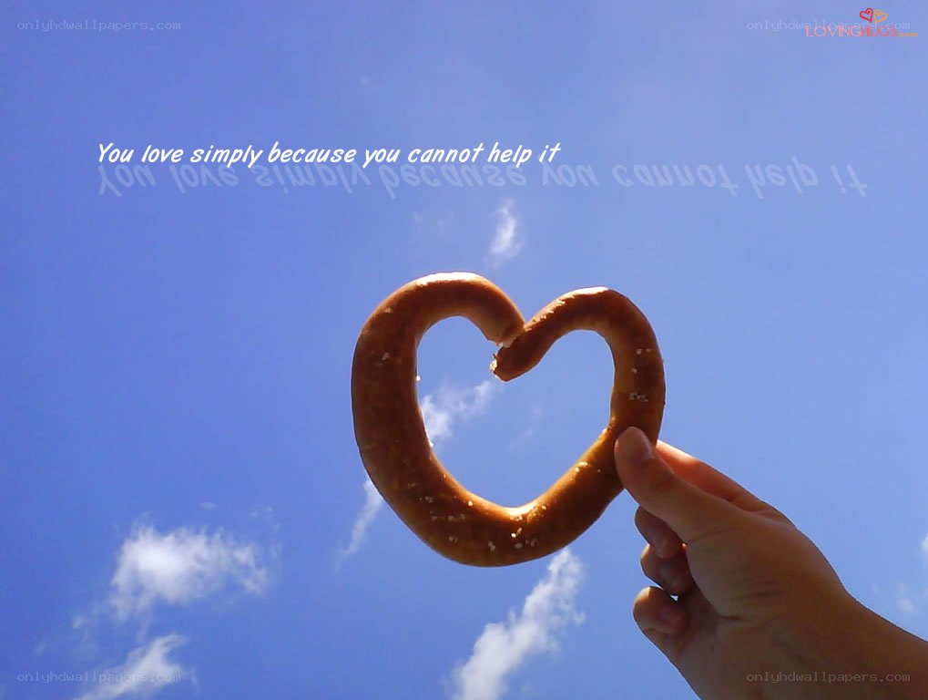 pretzel heart against sky