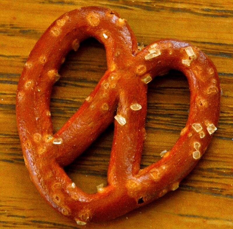 Pretzel on Wooden Surface