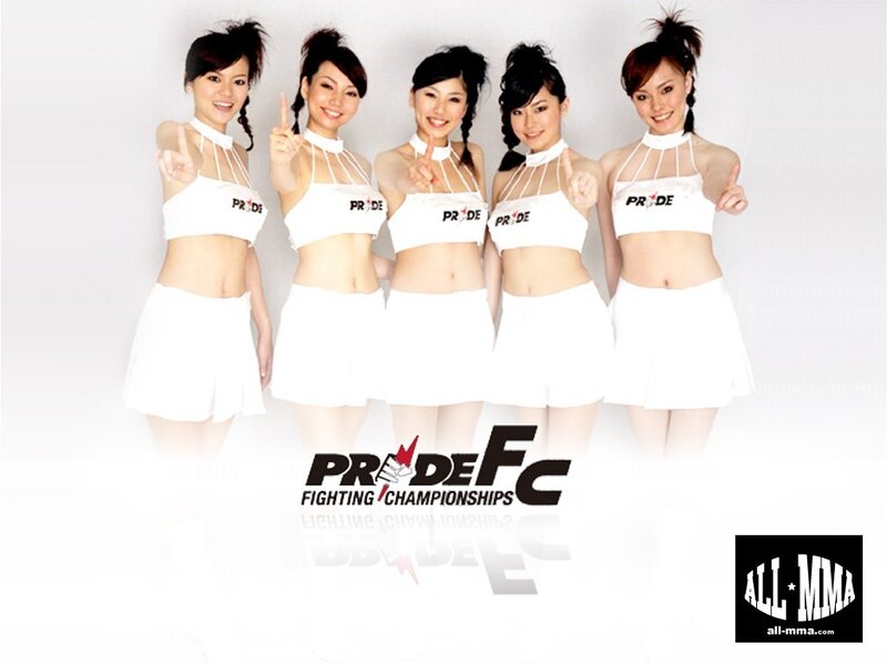 Pride FC cheerleaders in white