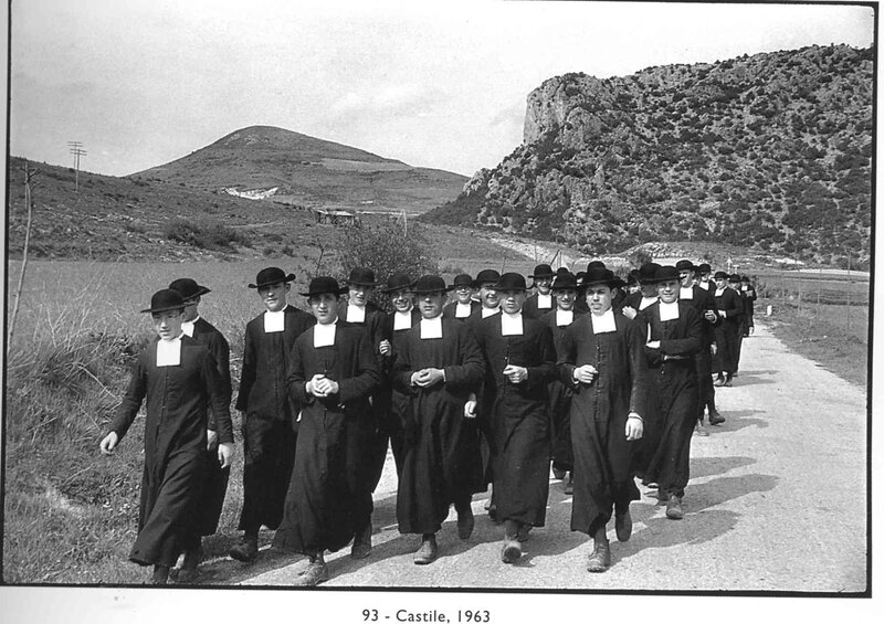 Priests walking in Castile