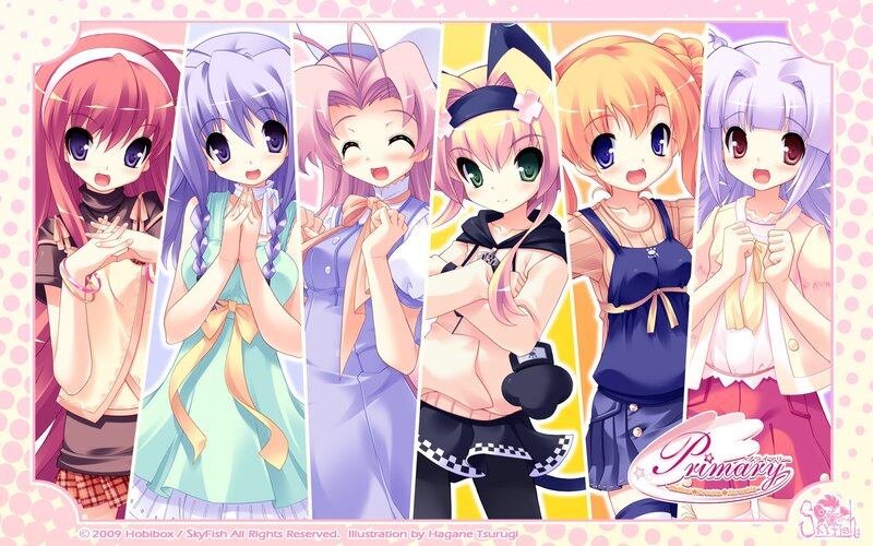 Primary: Six anime girls