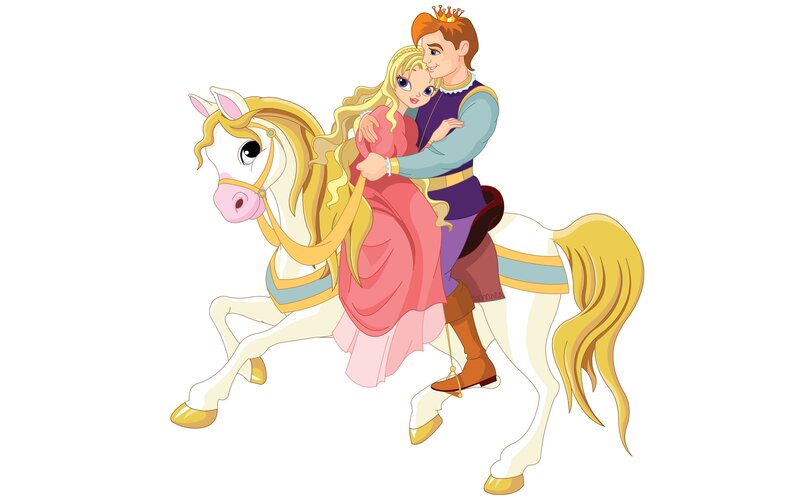Prince and Princess on Horse