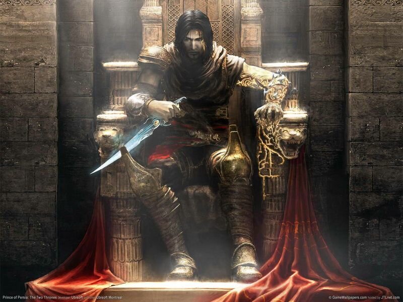 Prince of Persia on a throne