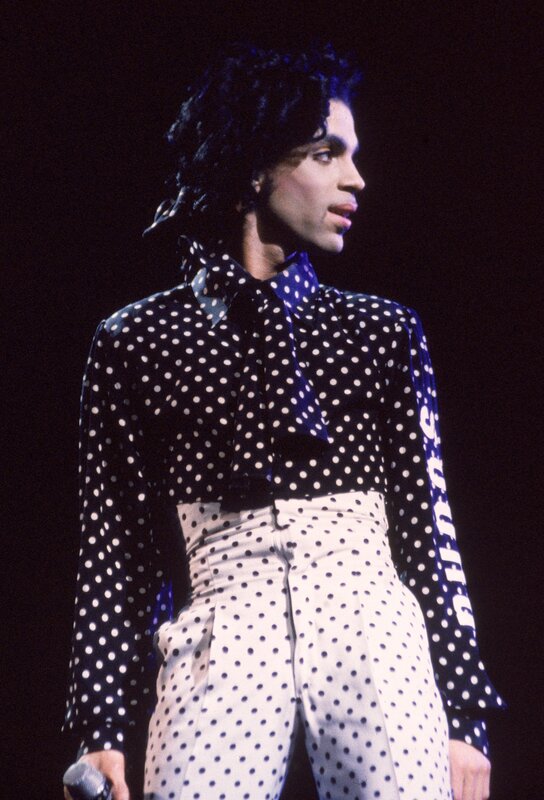 Prince performing on stage