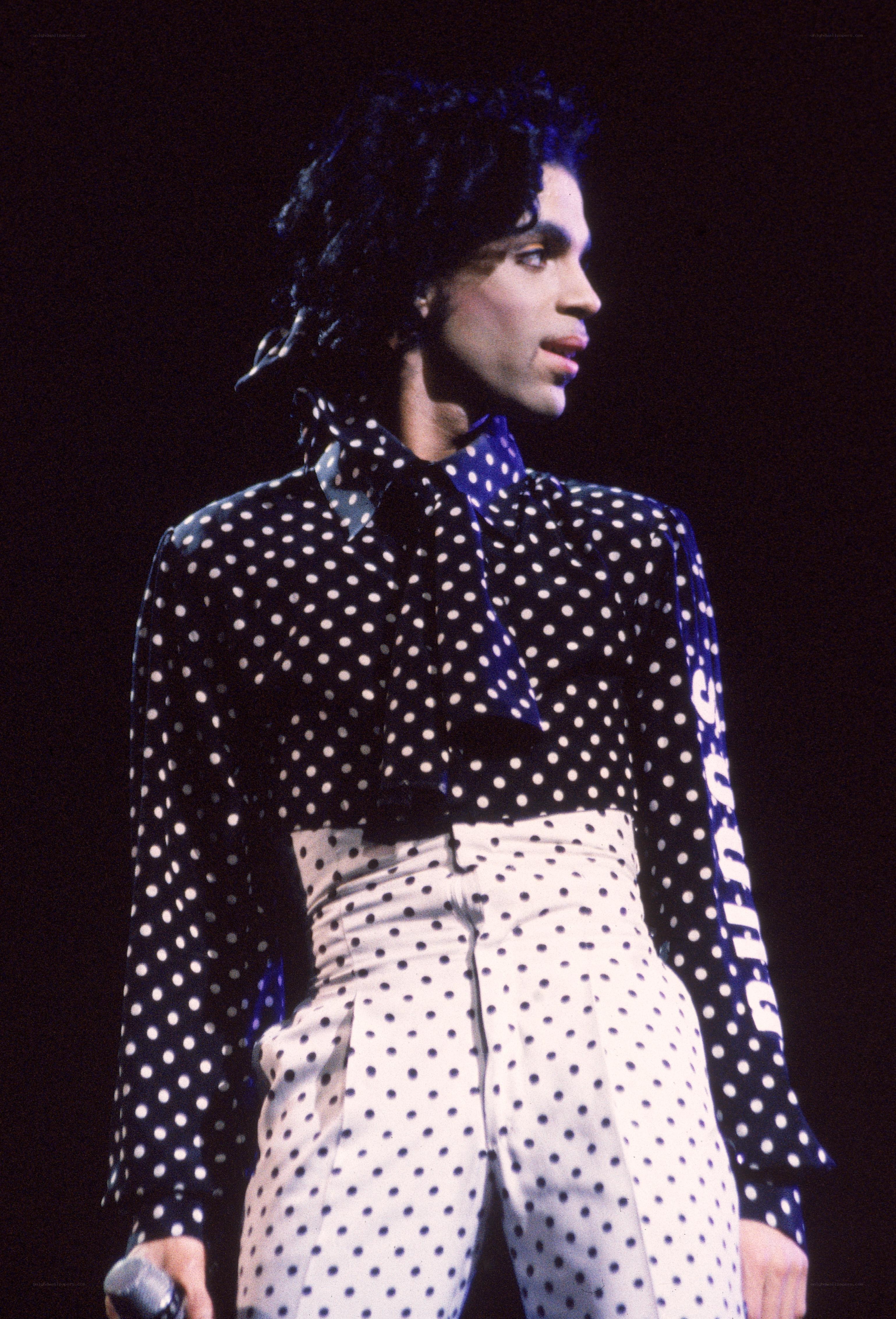 Prince performing on stage