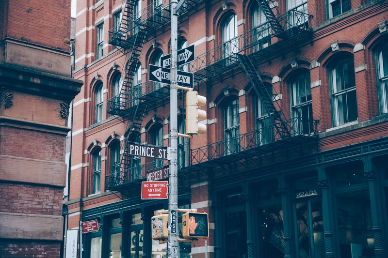 Prince Street intersection in NYC
