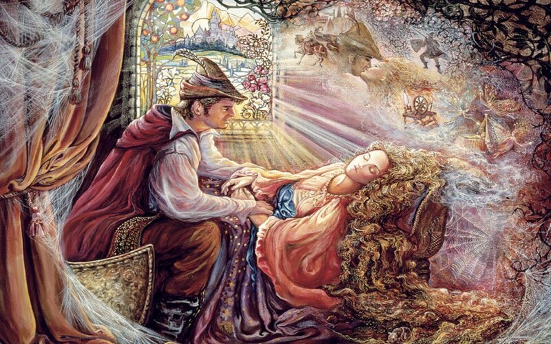 Prince Waking Sleeping Princess — Red