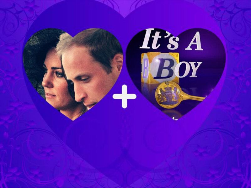 Prince William and Kate Middleton — Purple, Celebratory