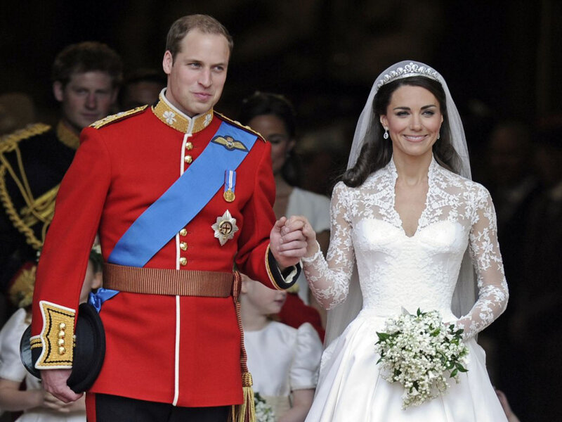 Prince William and Kate Middleton — White