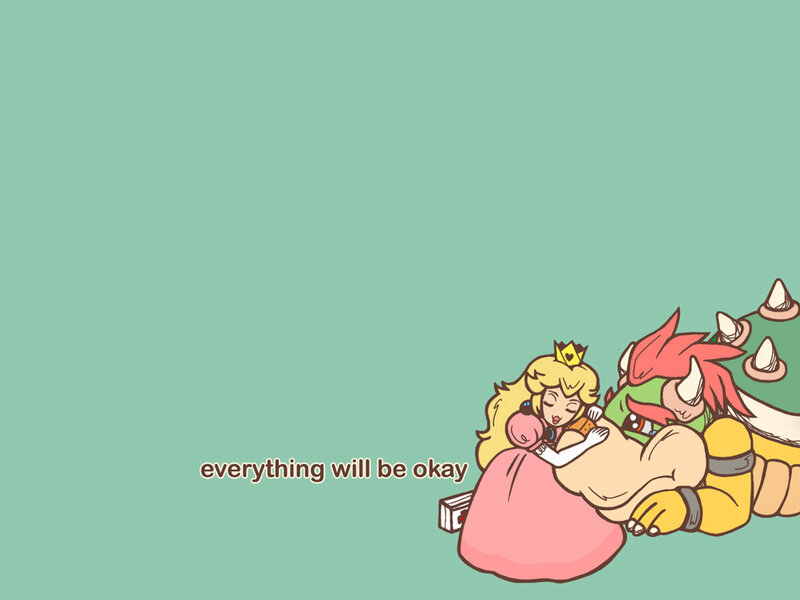 princess and bowser cuddle