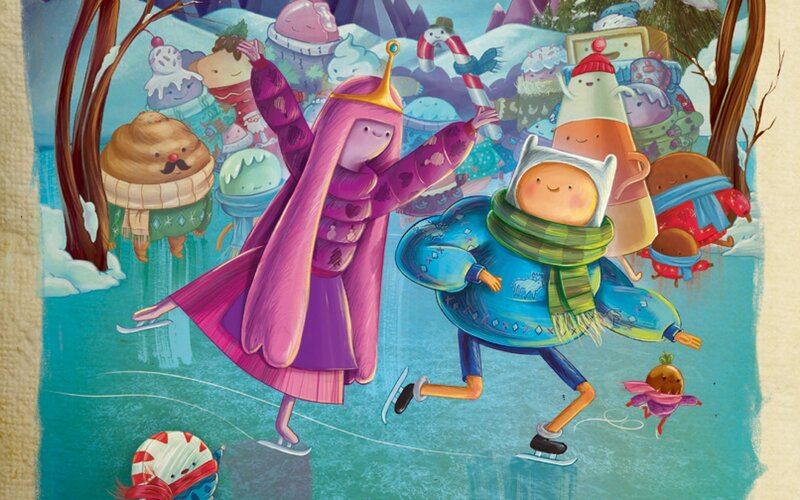 Princess and Boy Ice Skating