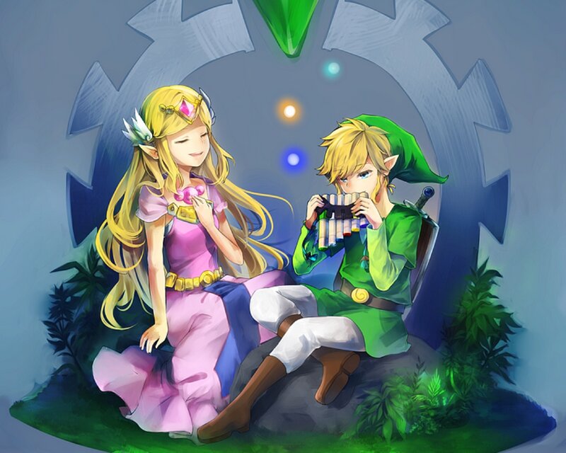 Princess and Boy Playing Flute