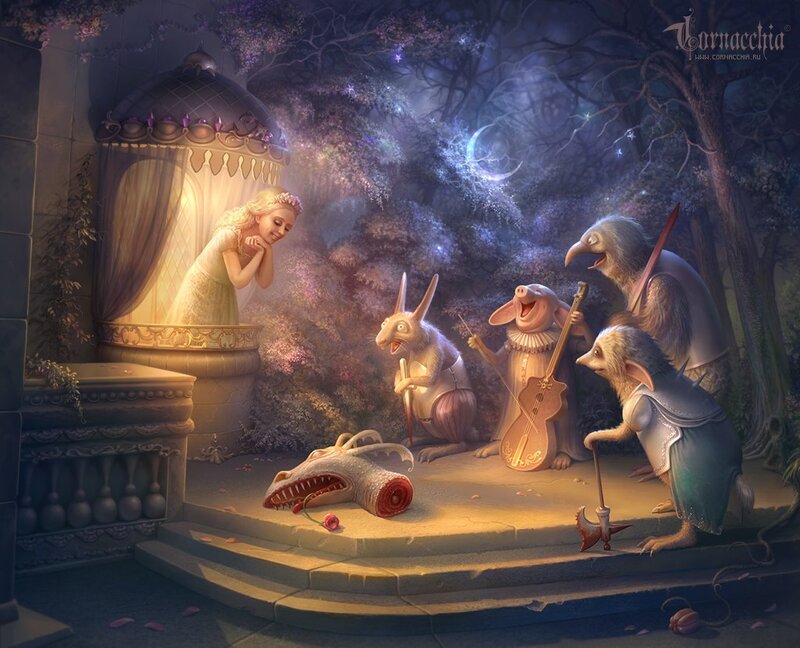 Princess and Forest Creatures