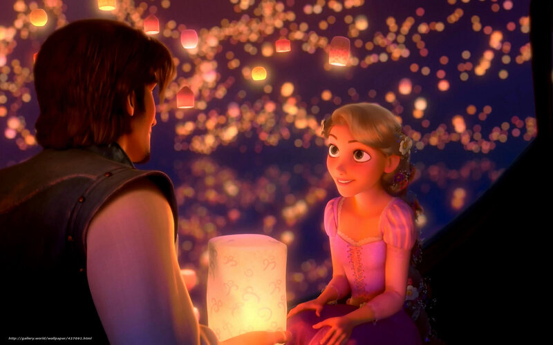 Princess and Man with Lanterns