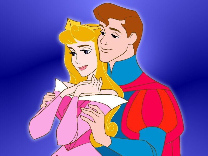 Princess and Prince Embracing