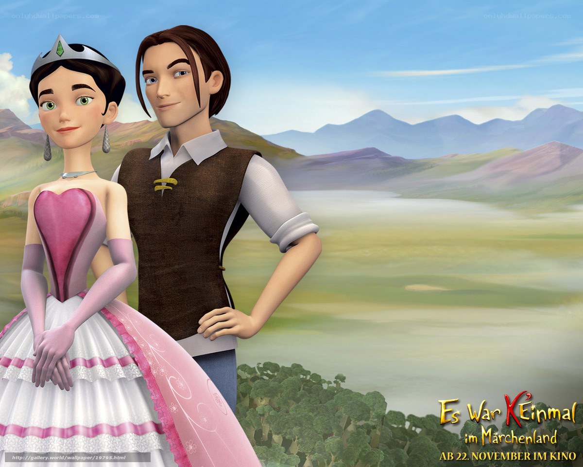 Princess and Prince in a Fantasy Landscape