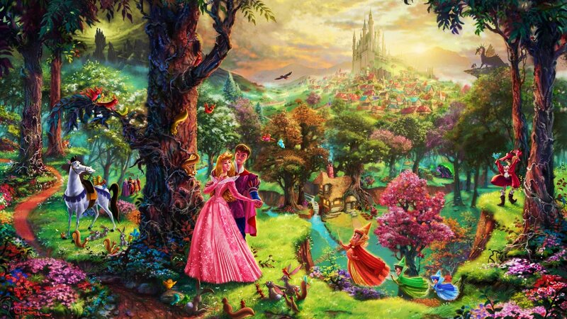 Princess and Prince in Forest — Green, Magical