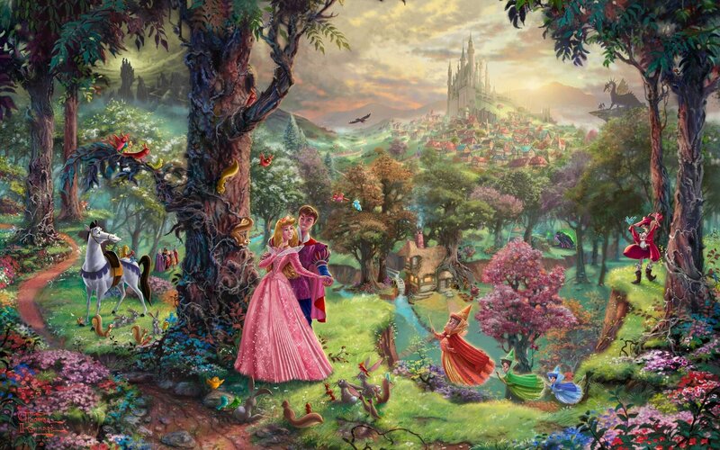 Princess and Prince in Forest — Pink