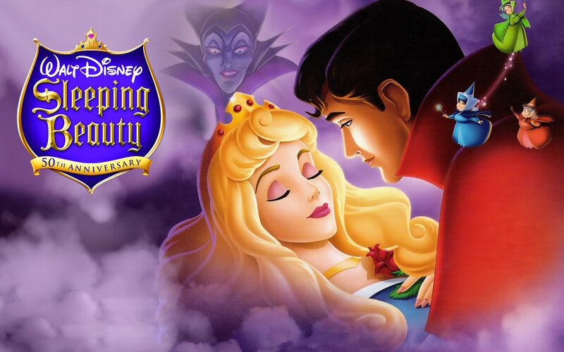 Princess and Prince Kissing — Purple