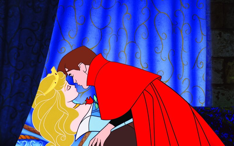 Princess and Prince Kissing
