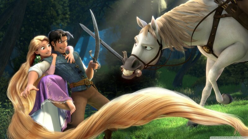 Princess and Prince on Horse — Green