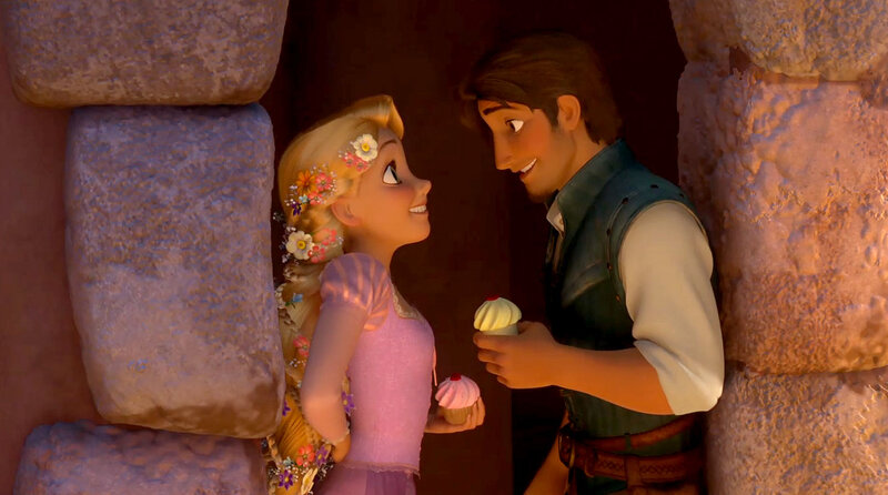 Princess and Prince Sharing Cupcakes