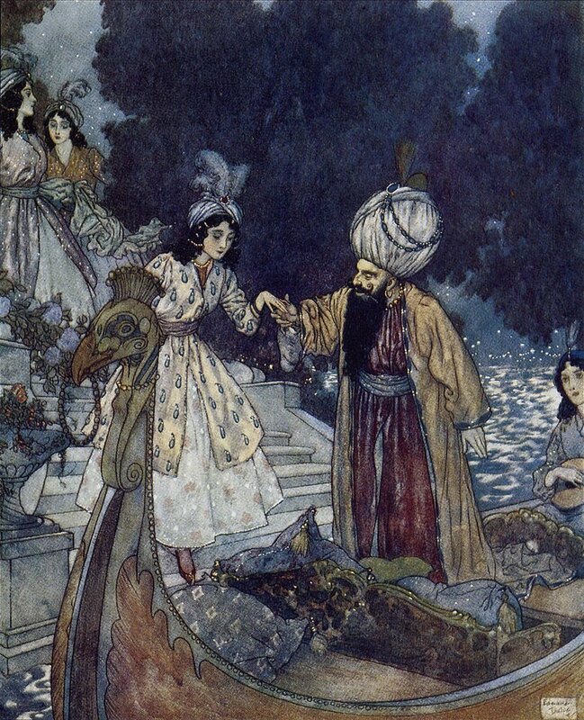 Princess and Sultan on a boat