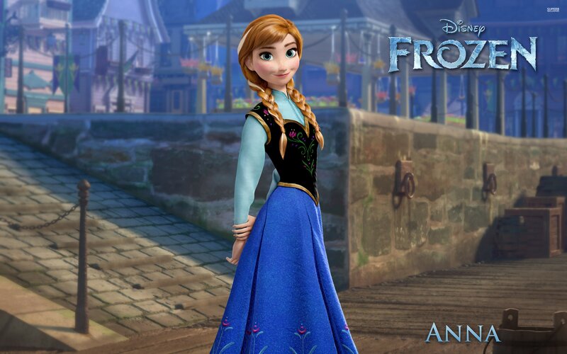 Princess Anna in Blue Dress — Calm, Afternoon