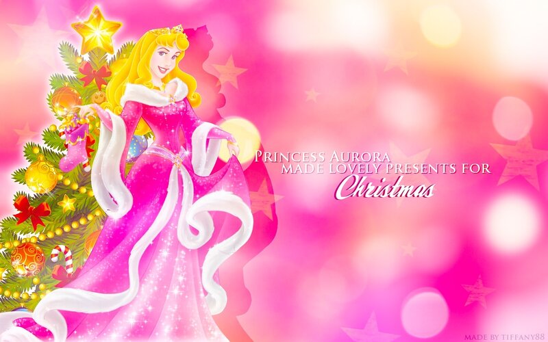 Princess Aurora with Christmas Tree
