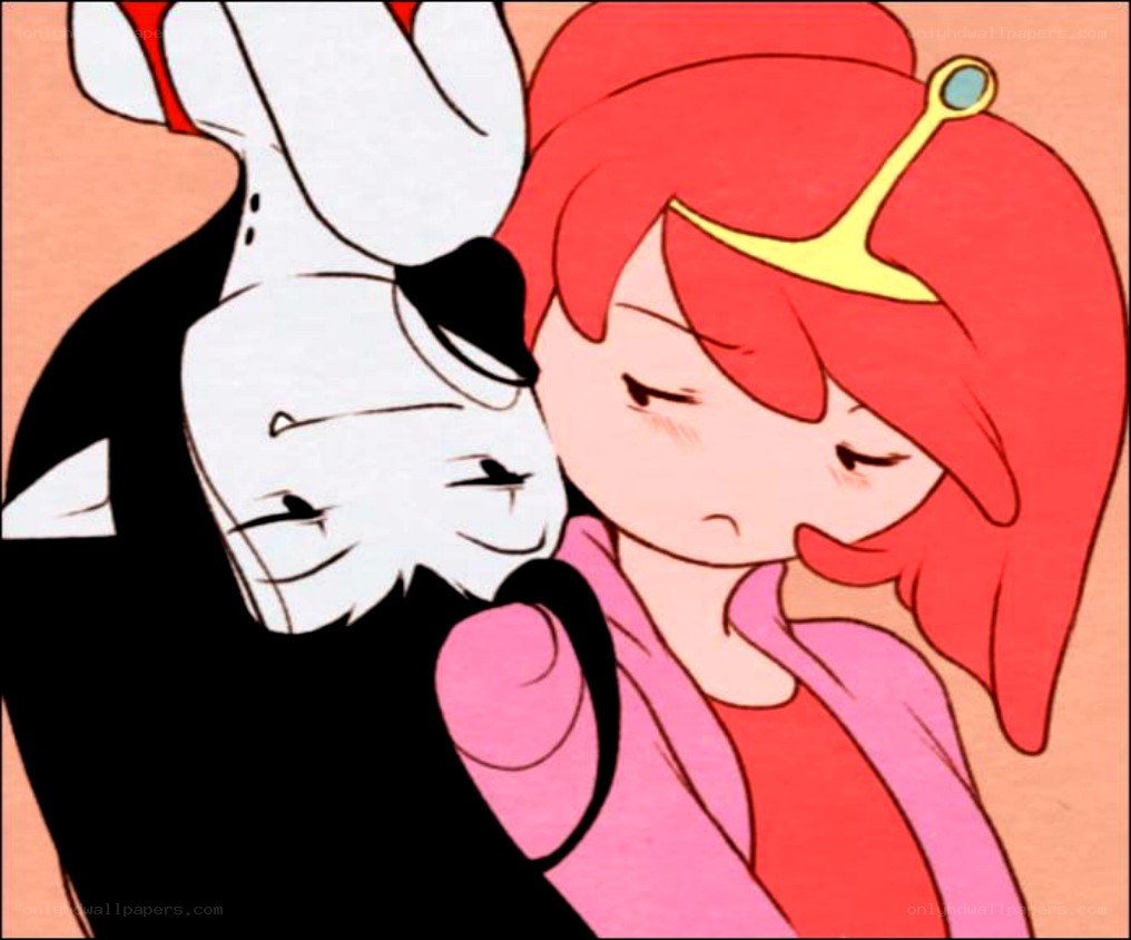 Princess Bubblegum and Marceline hugging