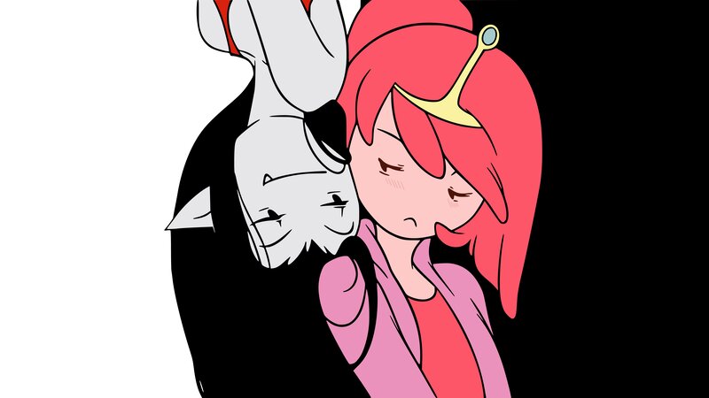 Princess Bubblegum Hugging a Cat — Pink