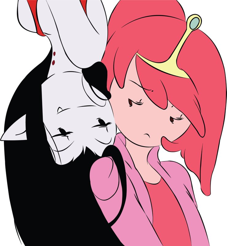 Princess Bubblegum Hugging a Cat