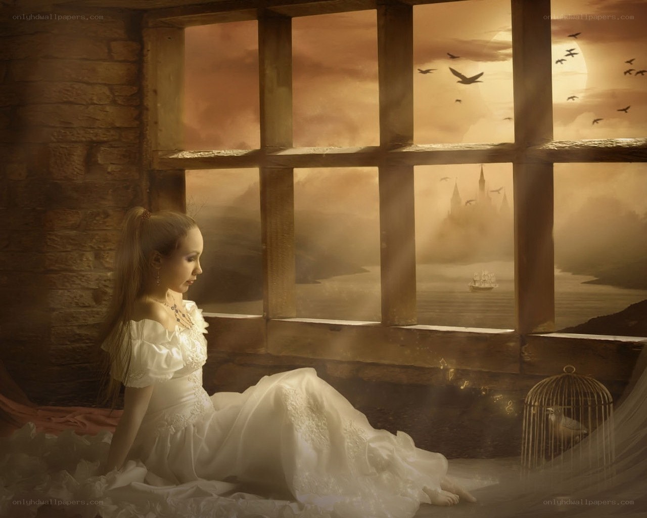 Princess by the window
