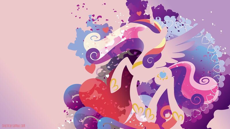 Princess Cadance with Hearts