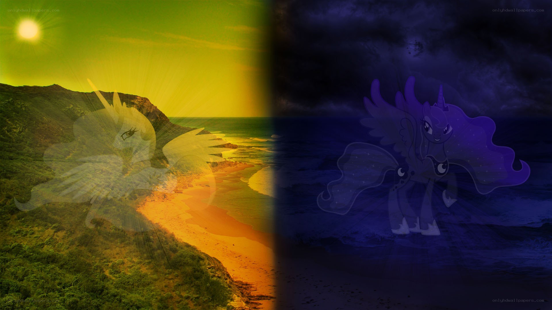 Princess Celestia and Luna