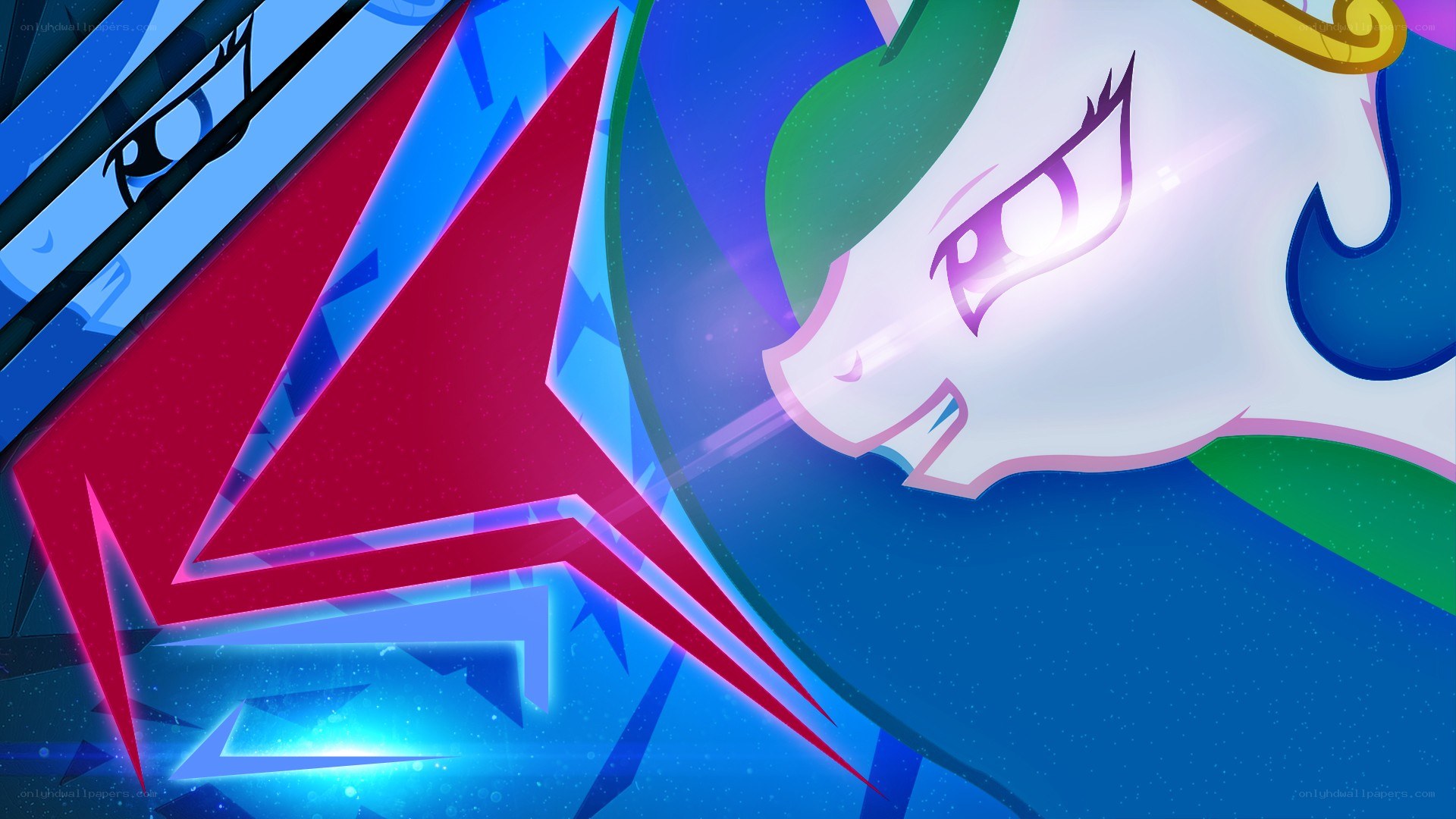 Princess Celestia confronts a threat