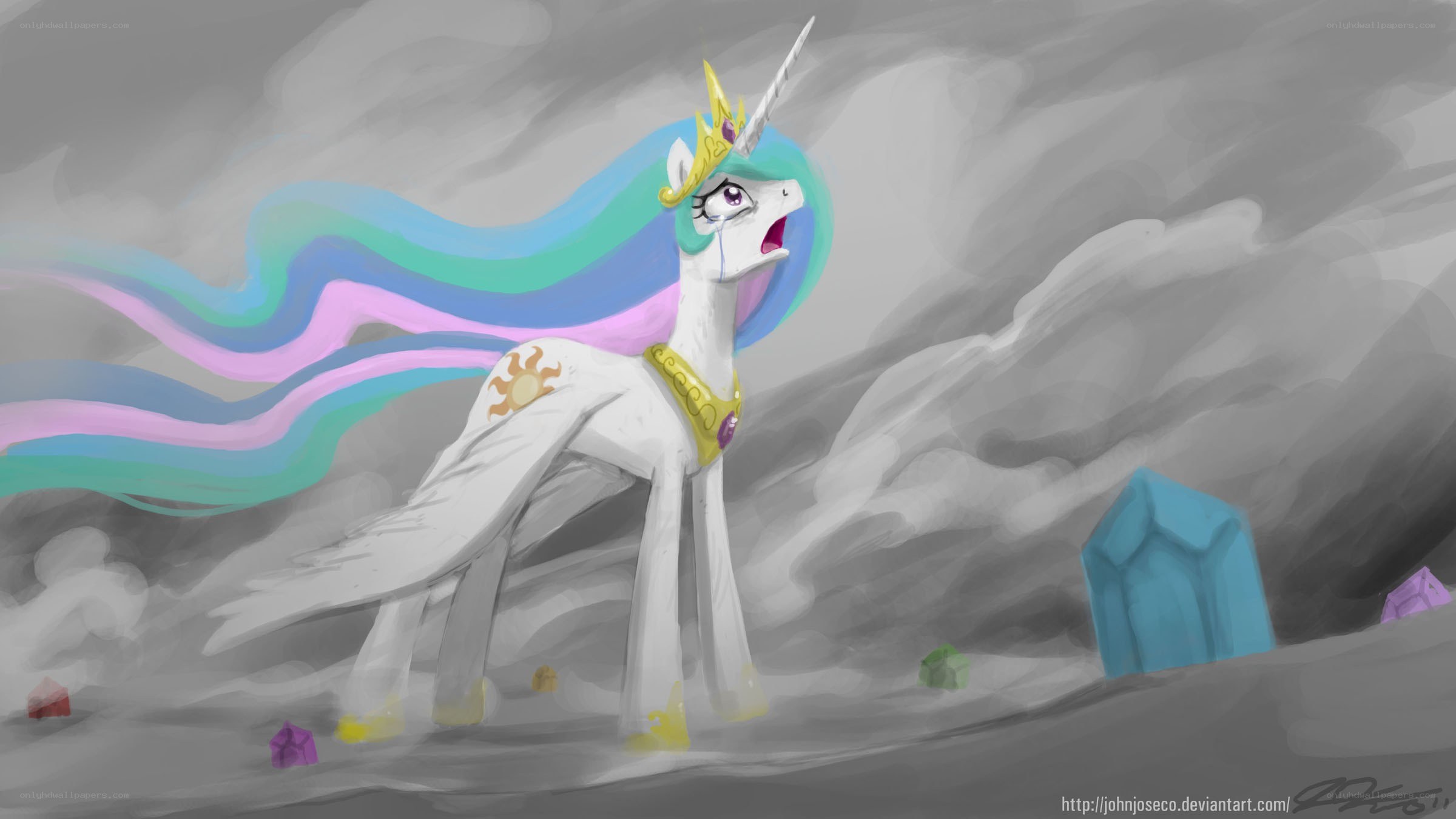 Princess Celestia in distress