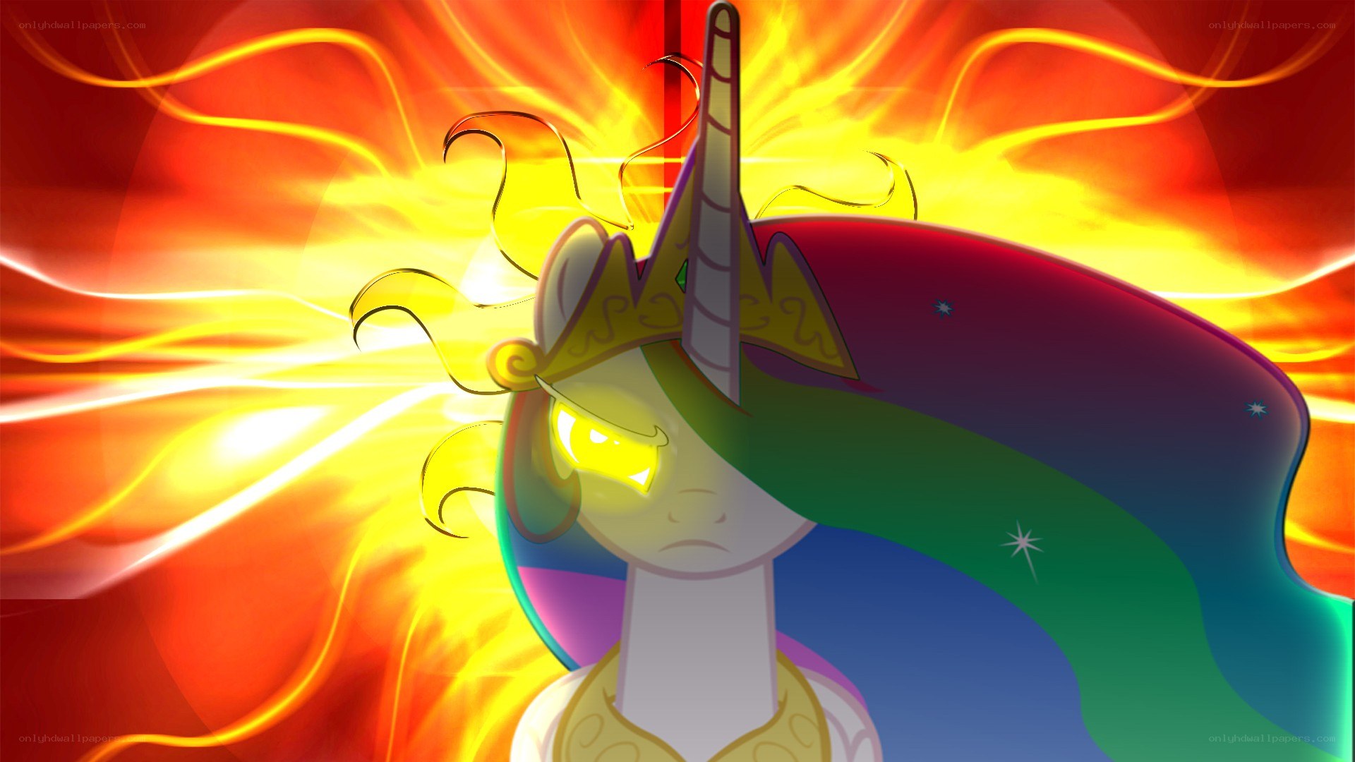 Princess Celestia in radiant light