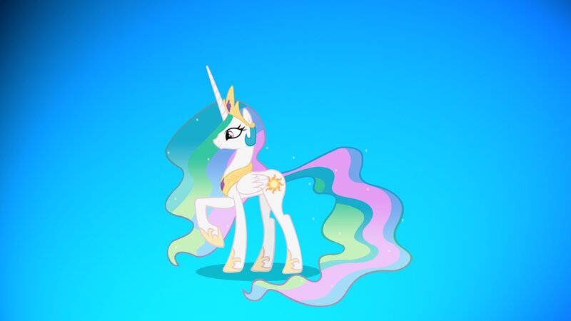 Princess Celestia stands proudly