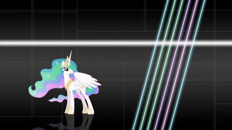 Princess Celestia with light beams