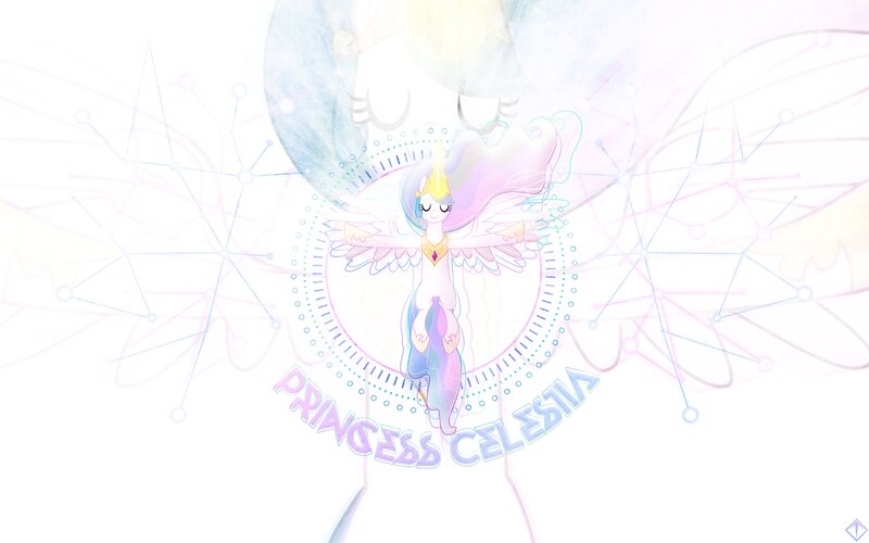 Princess Celestia with Wings — White