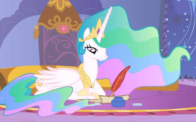 Princess Celestia writing