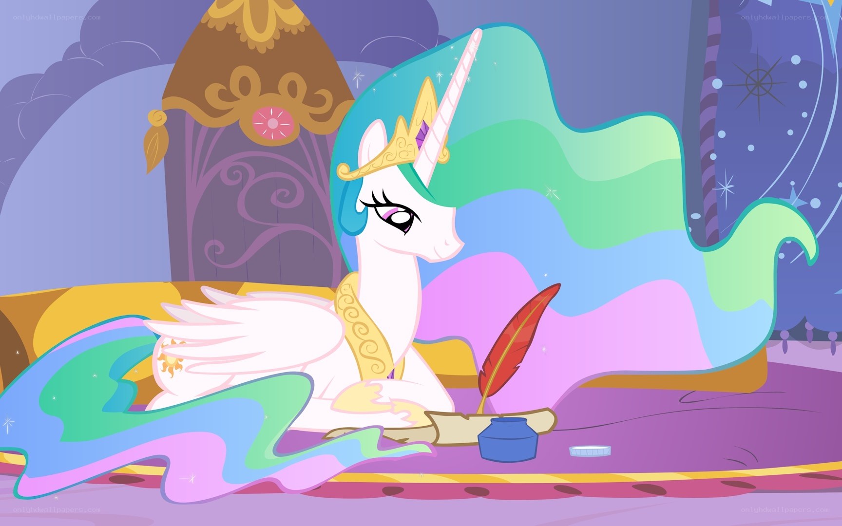 Princess Celestia writing
