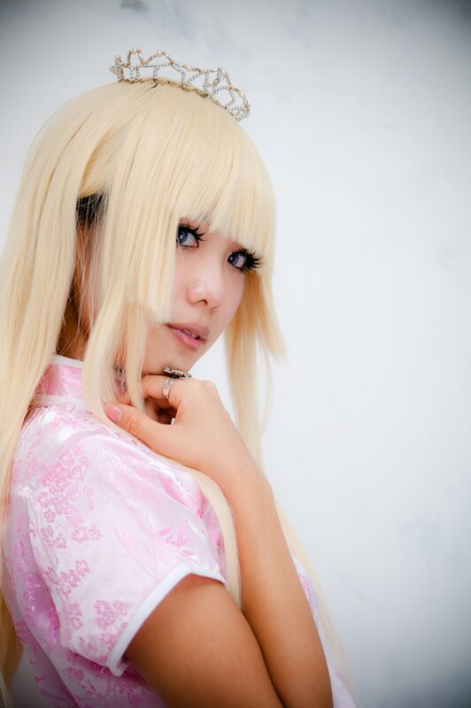 princess cosplayer with crown