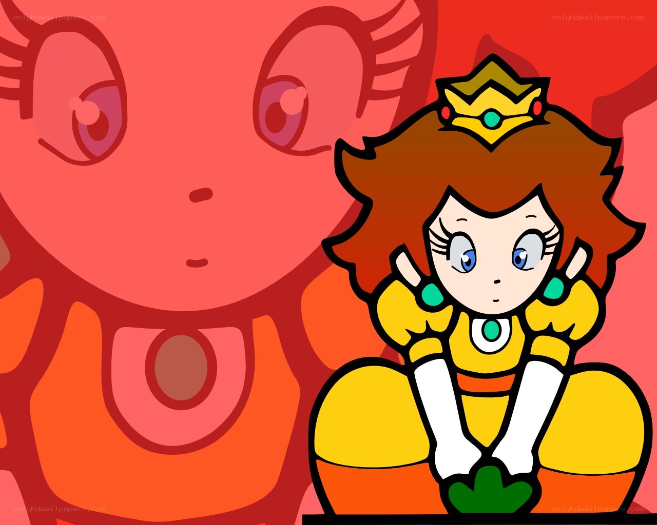 Princess Daisy in a red world